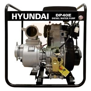 Αντλία Νερού πετρελαιοκίνητη Hyundai DP40E (μονοβάθμια 4″ – 85.000Lt/h) με μίζα & μπαταρία