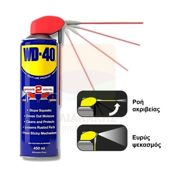 Σπρέι Λιπαντικό WD-40 Smart Straw, αντισκωριακό, πολλαπλών χρήσεων (450ml)