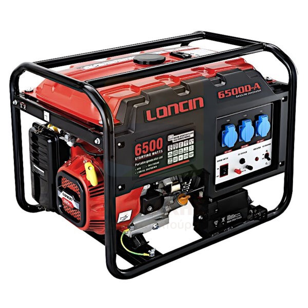 Γεννήτρια Βενζίνης μονοφασική Loncin LC 6500 (5.5kVA) με χειρόμιζα ή ηλεκτρική εκκίνηση