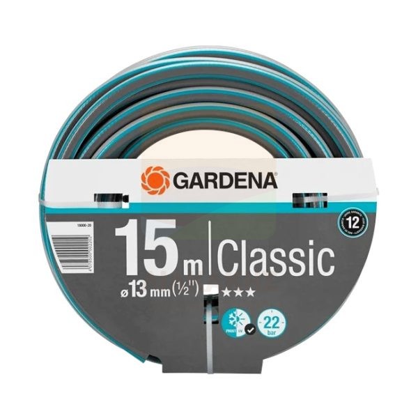 Λάστιχο Ποτίσματος Κήπου Gardena Classic 1/2" - 15m (18000-20)